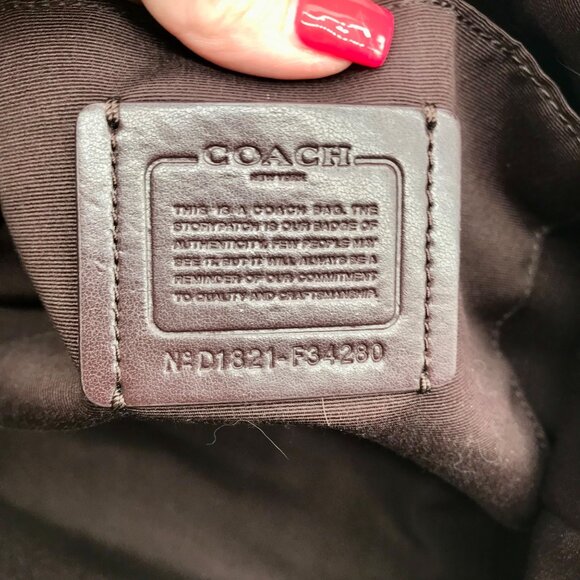 Coach Black Colorblock Pebbled Leather Emma Satchel Bag F34280 - Picture 10 of 11